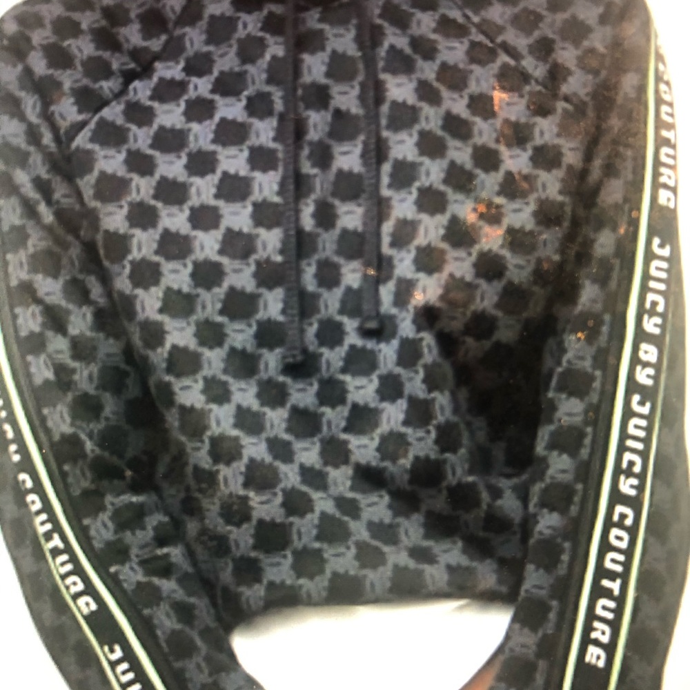Juicy Couture Monogram Logo Hoodie w/Split Sleeves